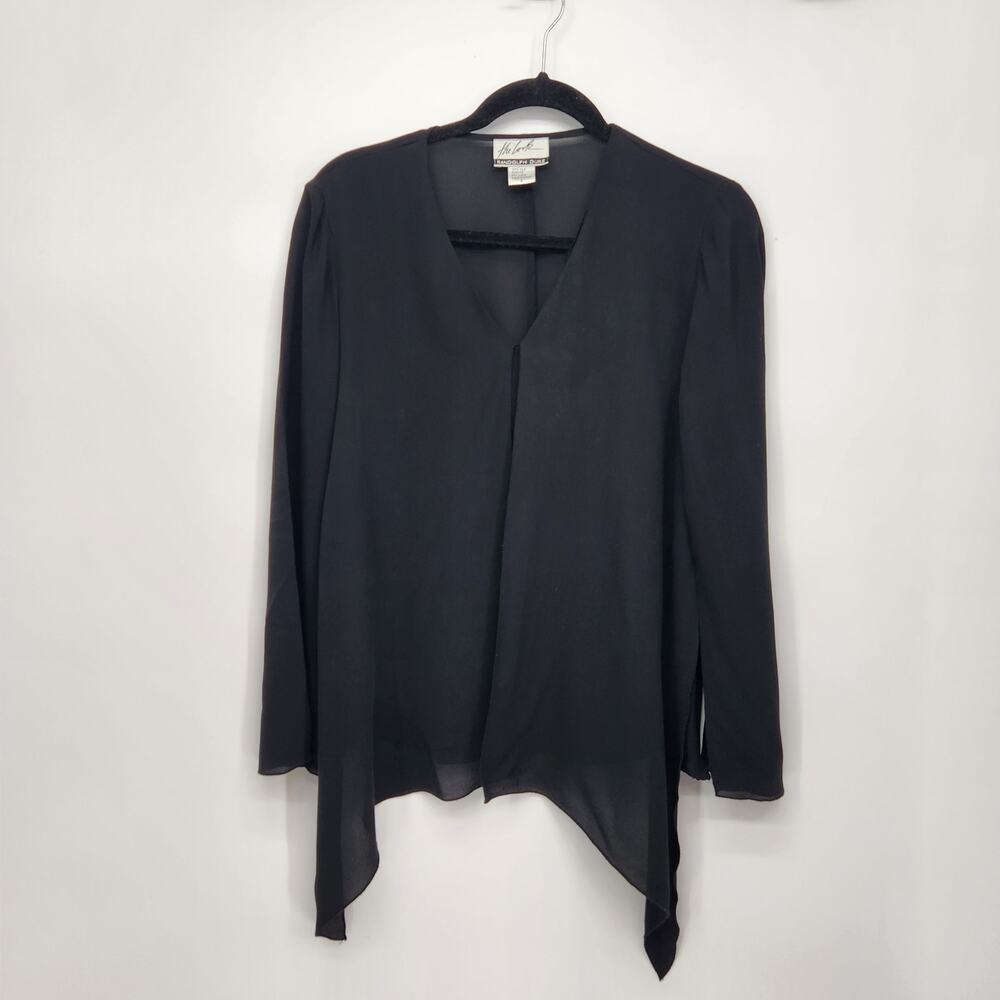 Randolph Duke Women's The Look 100% Silk Layered l V-neck Blouse Women's 4